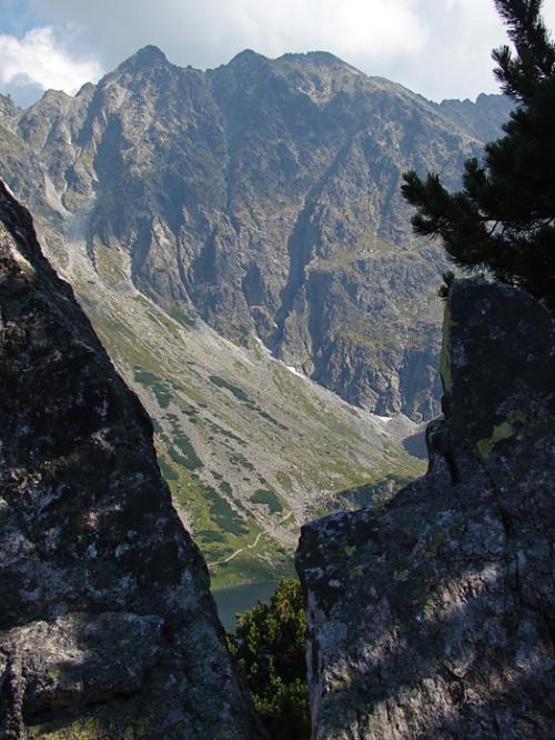 Granaty w ramce skał Małego Kościelca .