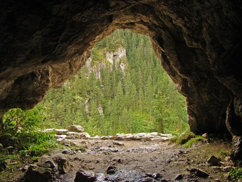 Jaskinia Obłazkowa utworzona przez Kościeliski Potok