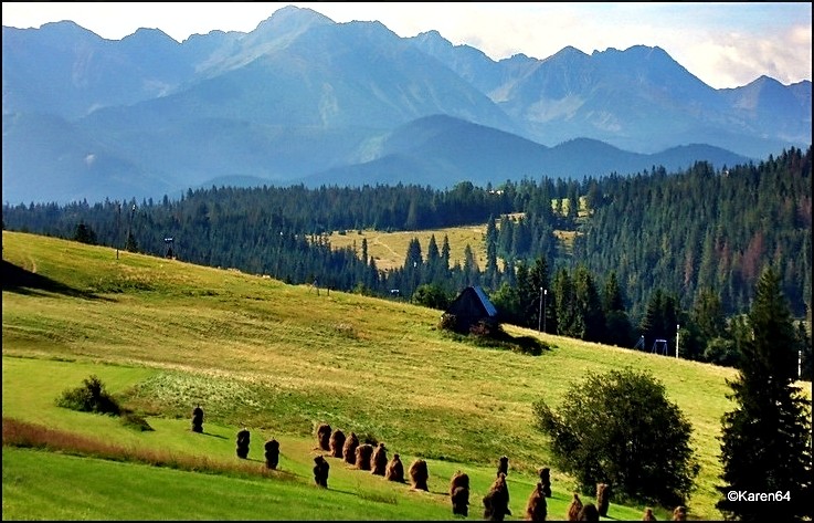Panorama Tatr z Bukowiny Tatrzańskiej